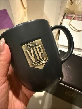 Disney VIP Tours Black Ceramic Mug